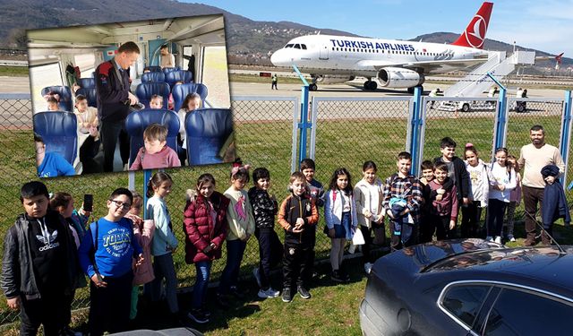 İlkokul öğrencileri, treni ve uçağı keşfetti