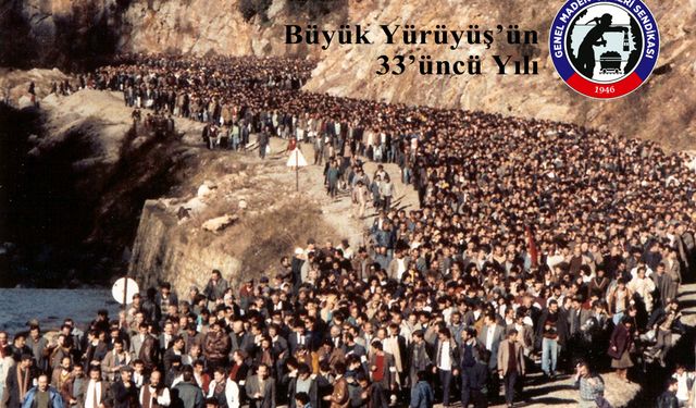 Büyük Madenci Yürüyüşü'nün 33. yılı anıldı