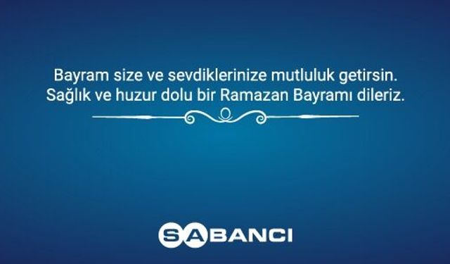 Sağlık ve huzur dolu Ramazan Bayramı dileriz