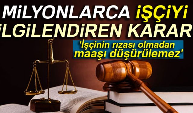 Sağlık Bakanlığı'na bağlı bir kurumda taşeron firmada çalışan işçinin maaşı işveren tarafından düşürüldü