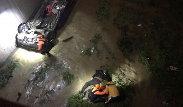 Ankara yolunda araç dereye uçtu: 1 ölü!..