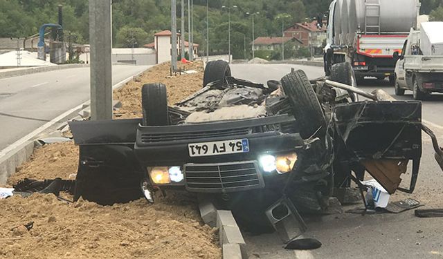 Devrek'te araç takla attı: 1 ağır yaralı!..