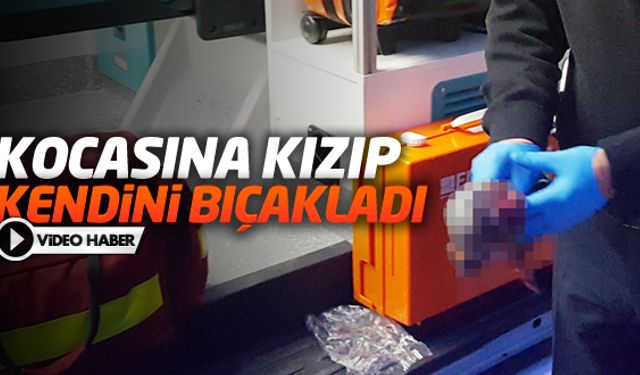 Karabükün Yenice ilçesinde kocası ile tartışan kadın ekmek bıçağıyla kendini bıçaklayarak yaralandı