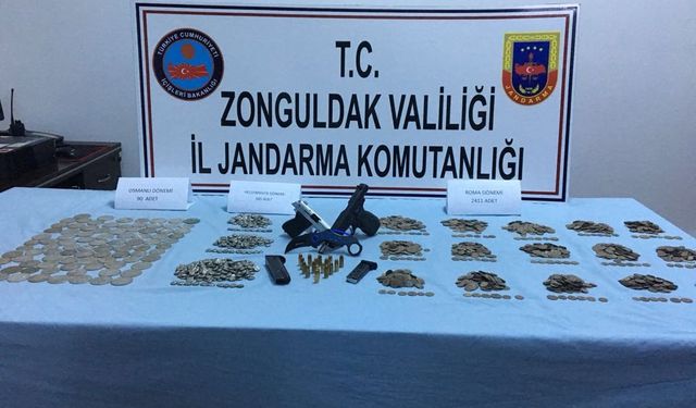 Zonguldak'ta Roma dönemine ait tarihi eser ele geçirildi...