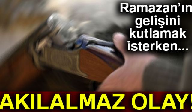 Düzcede Ramazan ayının gelişini kutlamak için tüfekle havaya ateş açan bir kişi doldur boşalt yaptığı sırada yanlışlıkla kendisini vurdu