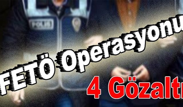 Zonguldak'ta FETÖ/PDY'ye yönelik düzenlenen operasyonda 4 şüpheli gözaltına alındı