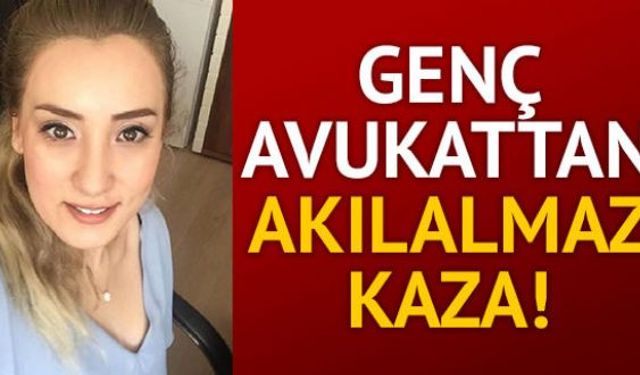 Zonguldak'ta avukat Seden Saka (30), kontrolden çıkarak takla atan otomobilinden savrulup, yol kenarındaki evin balkon saçağına düştü