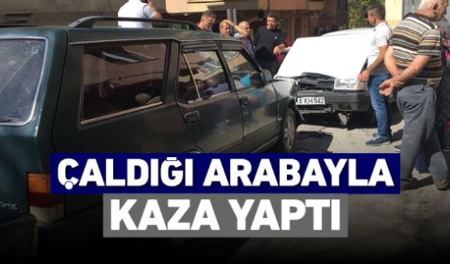 Karabük'ün Yenice ilçesinde oto hırsızlığı yapan şahıslar çaldıkları araçla jandarma ekiplerinden kaçarken kaza yaptı