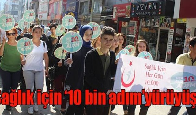 Zonguldakta sağlık için 10 bin adım at sloganıyla yürüyüş düzenlendi