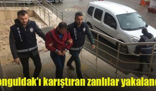 Zonguldakta 23 evde 100 bin lira değerindeki eşyaların çalınması olayına karıştığı belirlenen zanlılardan biri adliyeye çıkarıldı