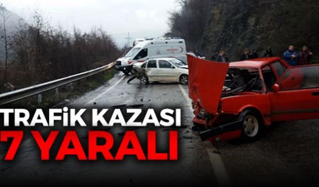 Yenice-Karabük karayolunda meydana gelen trafik kazasında 7 kişi yaralandı