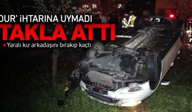 Polisin dur ihtarına uymayarak kaçan sürücü Recep B