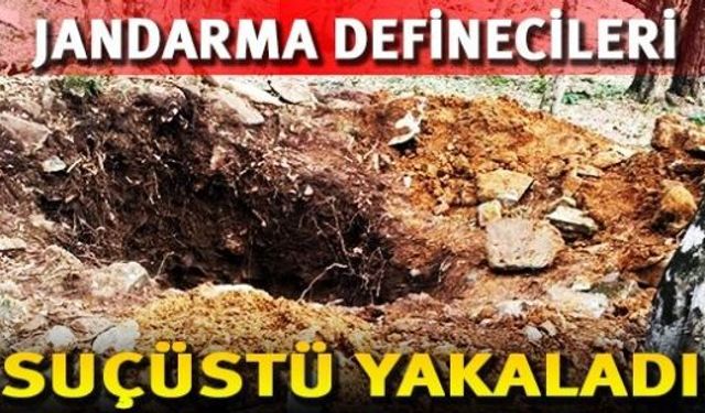 Devrek sınırları içinde izinsiz define kazısı yapan şahıslar jandarmaya yakalandı