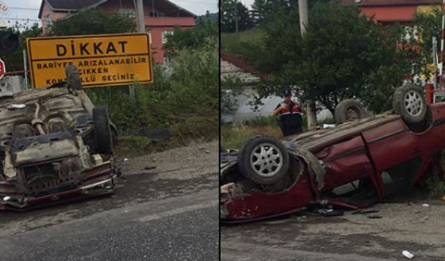 Otomobil metrelerce takla attı: 1 yaralı!..