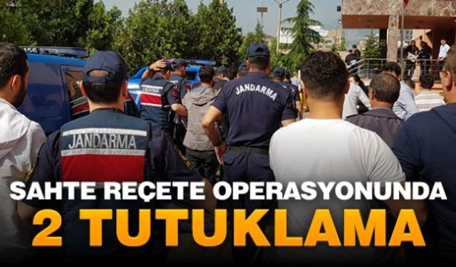 Jandarma ekiplerince düzenlenen sahte reçete operasyonunda hastane çalışanı 2 kişi tutuklandı