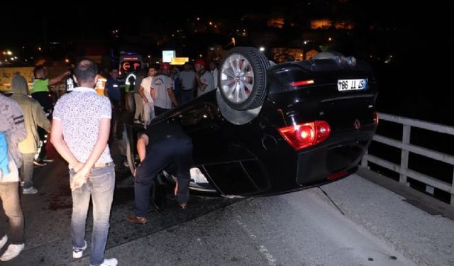 Alkol, aracı da adamı da böyle tepetaklak ediyor!..