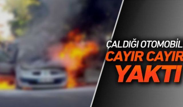 Çaldığı otomobili yakan şahıs, yakalanarak çıkarıldığı mahkemece tutuklandı