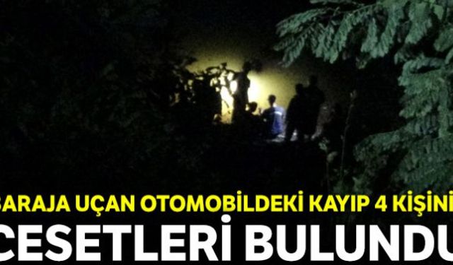 Bartın'da kontrolden çıkan araç baraja uçtu; 5 kişi baraj sularına kapıldı