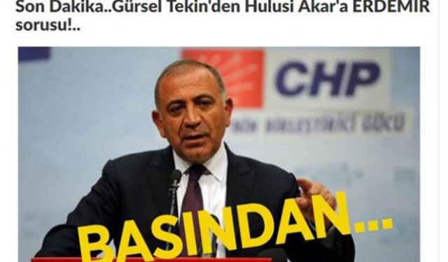 Gürsel Tekin 'ERDEMİR' sorununu TBMM'ye taşıdı!..