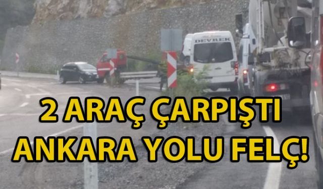 Zonguldak-Ankara Karayolunun Gökgöl Tüneli girişinde trafik kazası meydana geldi