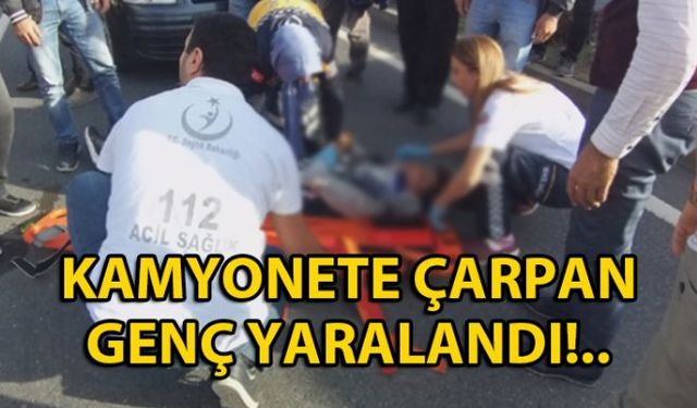 Zonguldakın Ereğli ilçesinde meydana gelen trafik kazasında kamyonete motosiklet sürücüsü yaralandı