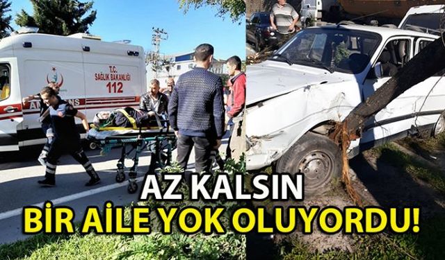 Zonguldakın Ereğli ilçesinde meydana gelen trafik kazasında aynı aileden ikisi çocuk yedi kişi yaralandı