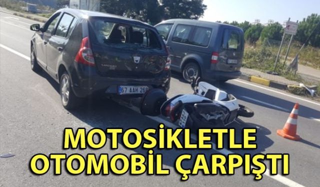 Zonguldakın Alaplı ilçesinde otomobil ile motosikletin çarpıştığı kazada iki kişi hafif şekilde yaralandı