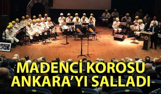 Zonguldak maden işçilerinden oluşan Madenci Korosu, Ankarada Nazım Hikmet Sanat ve Kongre Merkezinde bir konser verdi