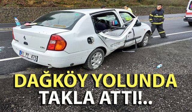 Zonguldakın Kozlu ilçesinde Ilıksu mevki Dağköy yol ayrımında trafik kazası meydana geldi