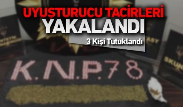 Narkotik ekiplerince gerçekleştirilen operasyon kapsamında uyuşturucu hap ve bonzai ile birlikte yakalanan 3 kişi, çıkarıldıkları mahkemece tutuklandı