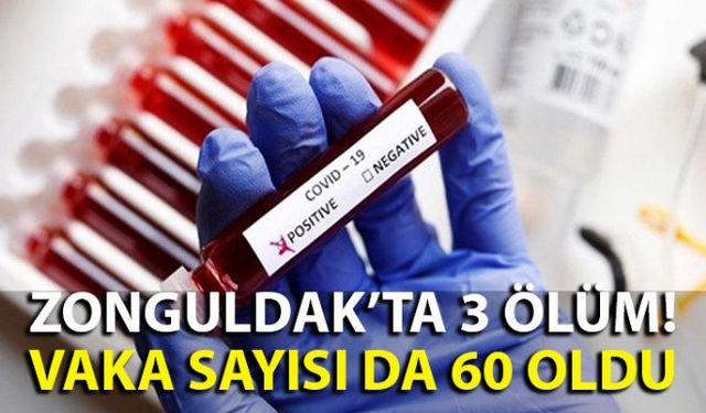 AKP Zonguldak Milletvekili Hamdi Uçar, koronavirüs salgınından ölen sayısının 3 olduğunu, pozitif vaka sayısını ise 60 olarak açıkladı