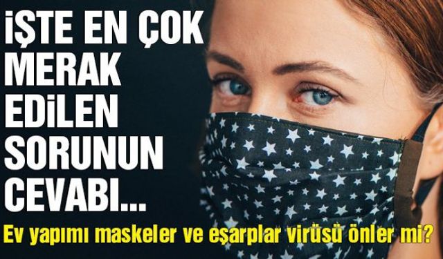 Bilim insanları, cerrahi maske, respiratör, hafif ve dayanıklı yüz siperi ve ev yapımı maske gibi yüzü örten 7 farklı malzemeyi test etti