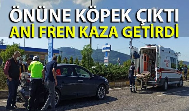 Zonguldakın Çaycuma İlçesinde meydana gelen trafik kazasında 2 kişi yaralandı