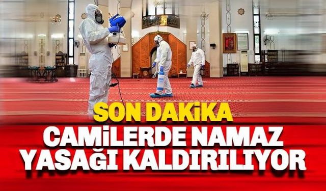 Diyanet işleri Başkanlığı'ndan yapılan açıklama göre camilerin yarın sabahtan itibaren maske ve mesafeye dikkat ederek sabah, akşam ve yatsı vakitlerinde de cemaatle namaza açılıyor