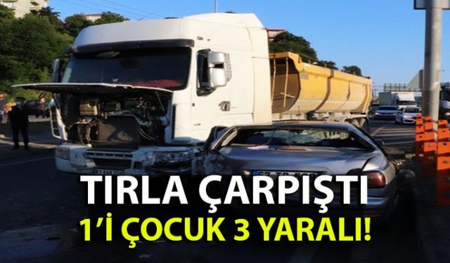 Zonguldakın Ereğli ilçesinde meydana gelen trafik kazasında biri çocuk 3 kişi yaralandı