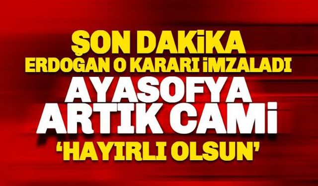 Danıştay Ayasofya'nın camiden müzeye dönüştürülmesine dair 24 Kasım 1934 tarihli Bakanlar Kurulu kararını iptal etmişti