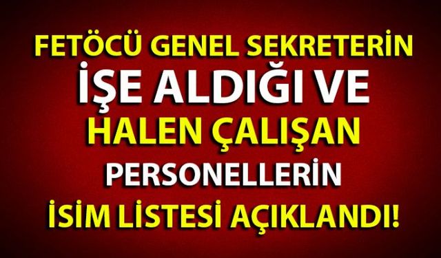 FETÖ artıklarının kamu kurumlarında tekrardan cesaretlendiği ve kendilerine tehdit olarak gördükleri personellere KUMPAS kurup İFTİRA atarak görev yerlerini değiştirdikleri yada işten attıkları belirtildi