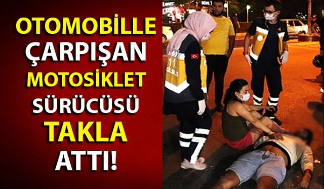 Zonguldakın Ereğli ilçesinde motosiklet ile otomobilin çarpışması sonucu meydana gelen trafik kazasında bir kişi yaralandı