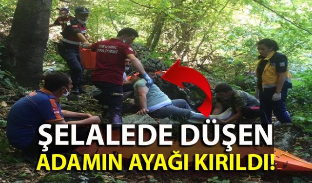 Zonguldak'ın Gökçebey ilçesinde Süzek Kanyonu'na gezmeye giden bir vatandaş yüksekten düşerek yaralandı