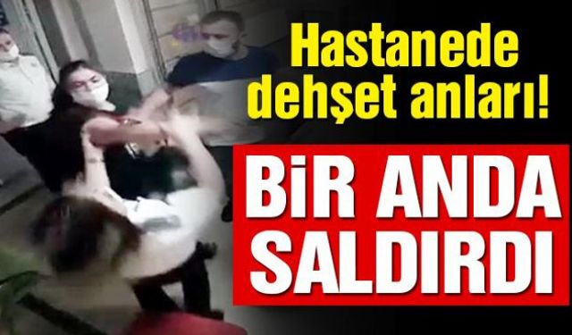 Hastanede, kadın güvenlik görevlisine tekme tokat daldı!