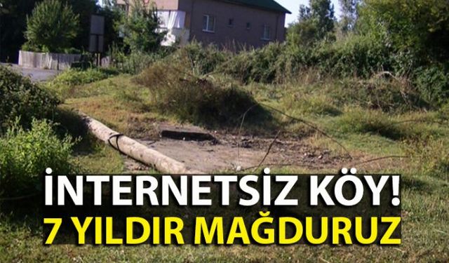 Zonguldak'ın Çaycuma ilçesine bağlı Ahatlı köyü Gemecler Mahallesi'nde yaşayan vatandaşlar 7 yıldır internet sorunu yaşıyor