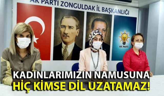 AK Parti Zonguldak İl Kadın Kolları Başkanı Ayşe Erbay, 81 ilde ortak yapılan Abdurrahman Dilipak hakkında suç duyurusu ile ilgili basın açıklaması yaptı