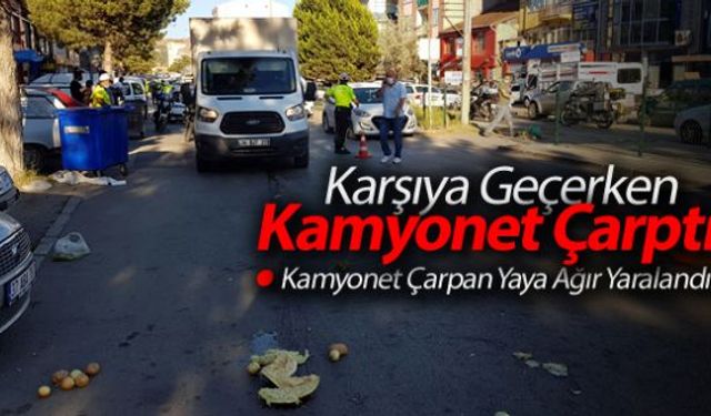 Zonguldak caddesi Cuma pazarı mevkiinde yaya geçidinden geçerken otomobilin çarptığı şahıs ağır yaralandı