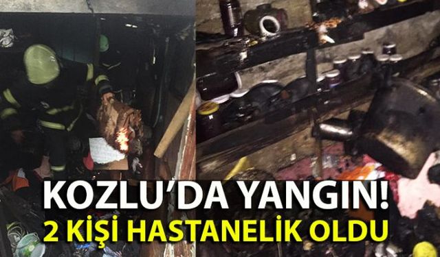 Kozlu ilçesindede barınakta çıkan yangında dumandan etkilenen 2 kişi hastaneye kaldırıldı