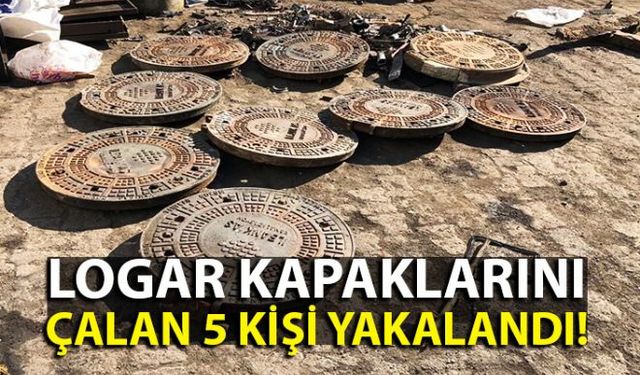 Zonguldakta belediyeye ait yol yapım şantiyesinde inşaat demirlerini çalan 5 kişi, kaçarken yakayı ele verdi