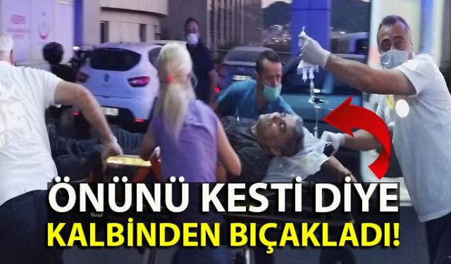 Zonguldak'ın Ereğli ilçesinde bir kişi otomobiliyle önünü kestiği aracın sürücüsünü kalbinden bıçaklayarak ağır yaraladı