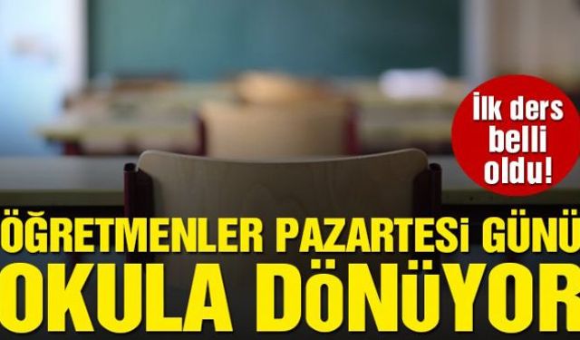 Milli Eğitim Bakanlığı'ndan yapılan açıklamaya göre 2020-2021 eğitim öğretim yılının ilk ders zili için geri sayım sürerken okul yöneticileri ve tüm öğretmenler son hazırlıklar için okullarda olacak