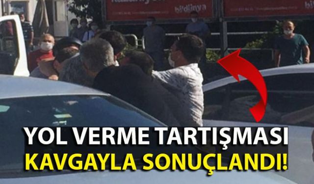 "Sen misin bana yol vermeyen?" diyerek araçtan inip tekme tokat kavga etti!