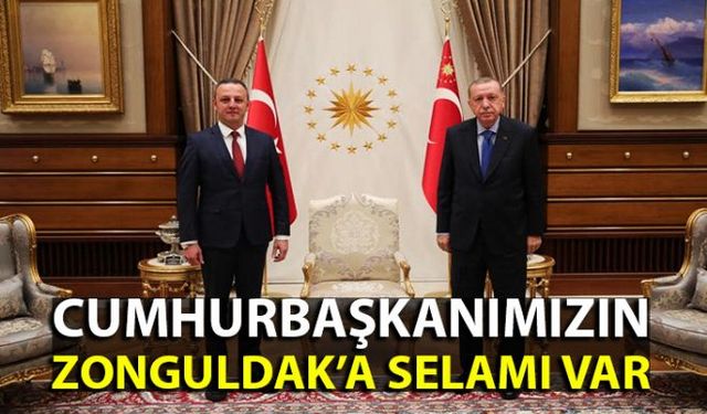 Zonguldak Belediye Başkanı Ömer Selim Alan, Cumhurbaşkanlığı Külliyesine giderek Cumhurbaşkanı Recep Tayyip Erdoğan ile görüştü