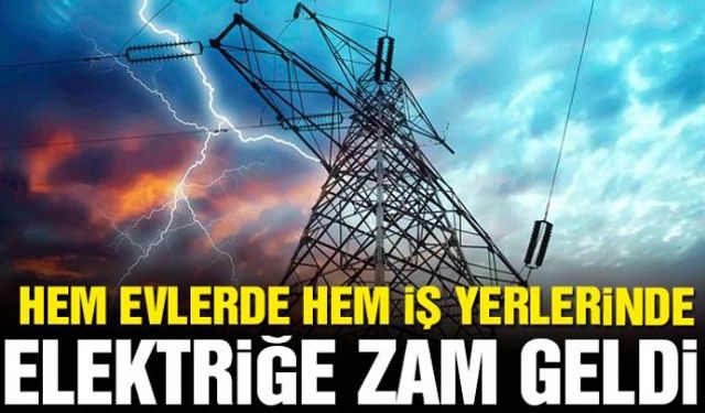 Sanayi, ticarethane ve konutlarda kullanılan elektriğin fiyatına yüzde 5